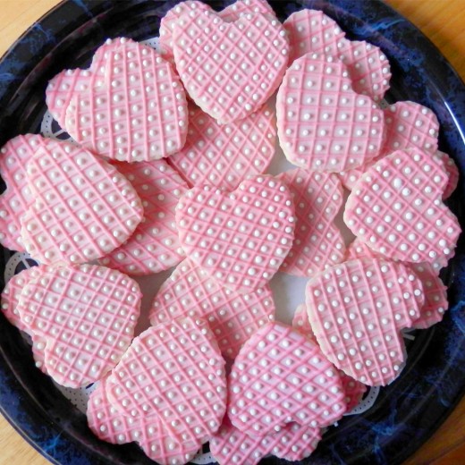 Wedding heart shape cookies