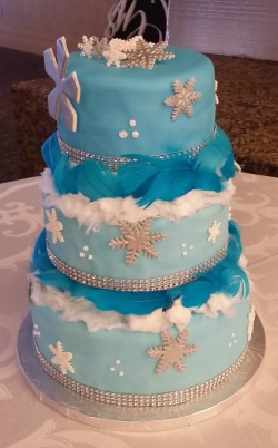 Winter anniversary cake