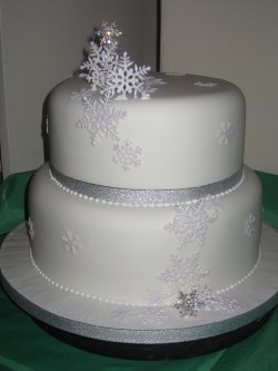 Winter bridal shower cake