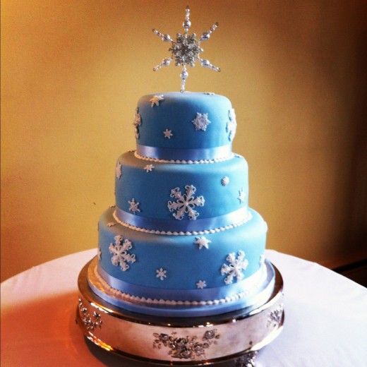 Winter wonderland anniversary cake