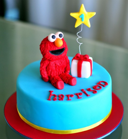 1st birthday Elmo cake