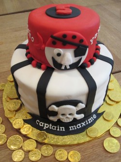 2 tier birthday pirate cake