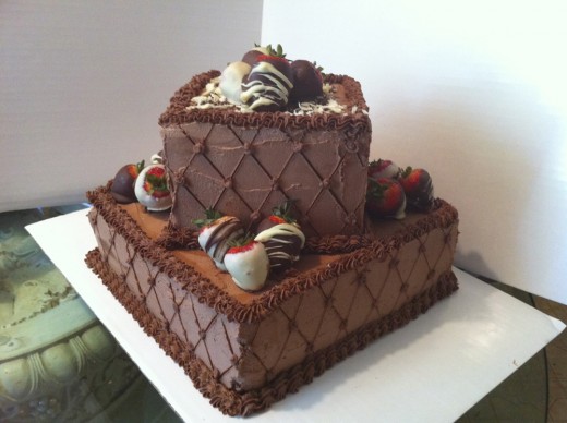 2 tier chocolate groom’s cake