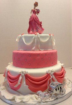 3 tier quinceanera cake