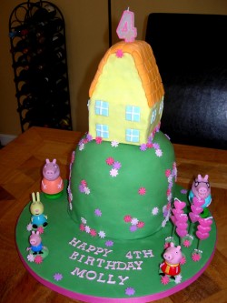 4th birthday Peppa pig cake