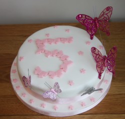 5th butterfly birthday cake