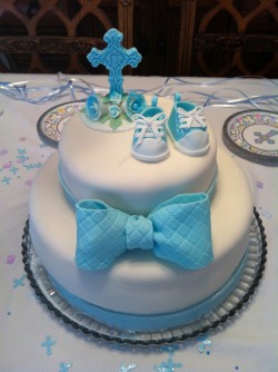 Baby christening cake