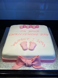 Baby girl Christening cake