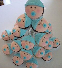 Baby shower boy’s cupcakes