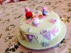 Birthday Peppa pig cake