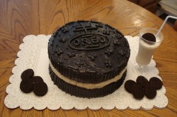 Cake Oreo with milk