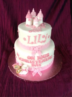 Castle Christening cake