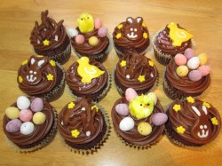 Chocolate Easter cupcakes
