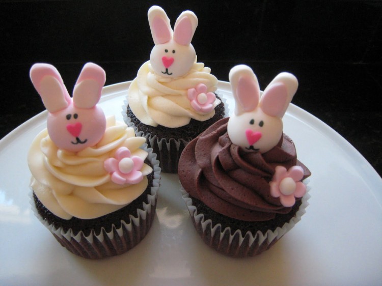 Chocolate cupcakes for Easter