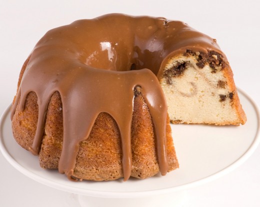 Coffee cake with chocolate