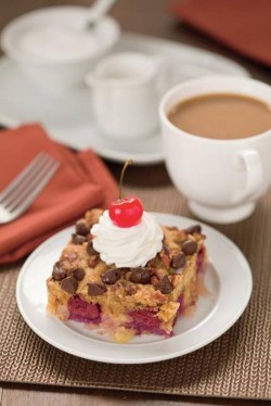 Dump cake with cherry