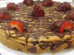 Dump cake with strawberries