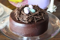 Easter cake chocolate decoration idea