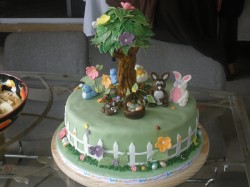 Easter cake with animals