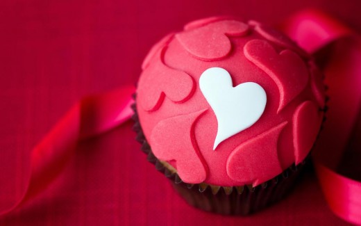 Fondant Valentine’s day cupcake
