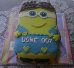 Minion cake for girl’s 7th birthday (2015 February)