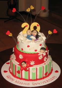 20th anniversary cake