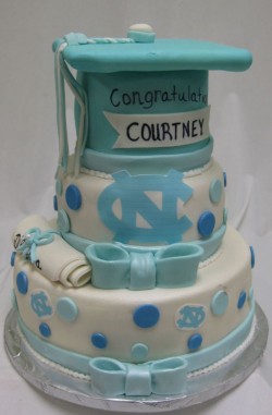 3 tiers graduation cake