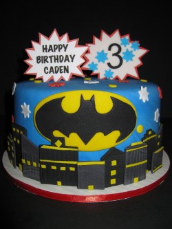 3rd birthday cake with Batman