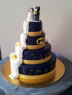 4 tier wedding Batman cake