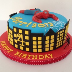 4th birthday cake with Spiderman