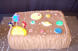 5th birthday cake planets