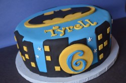 6th birthday Batman cake
