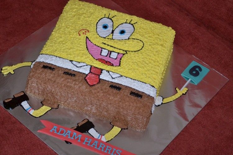 6th birthday Spongebob cake