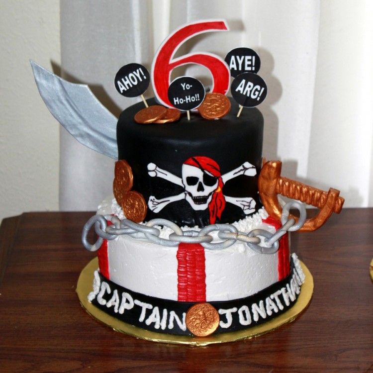 6th birthday pirate cake