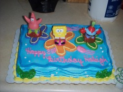 8th birthday Spongebob cake