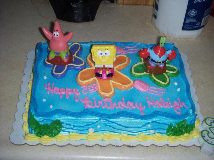 8th birthday Spongebob cake