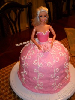 Barbie cake for girls birthday