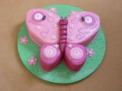 Birthday cake large butterfly