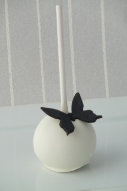 Black butterfly cake pops