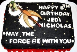 Black square star wars cake