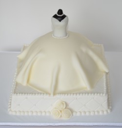Bridal shower dress cake