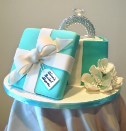 Bridal shower cake with ring