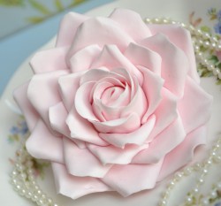 Bright sugarcraft rose