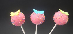 Butterfly pink cake pops