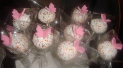 Butterfly white cake pops