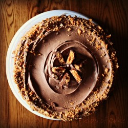 Chocolate and  peanut butter cake