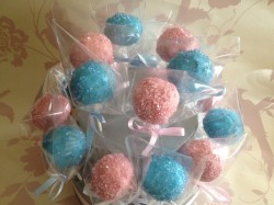 Christening cake pops