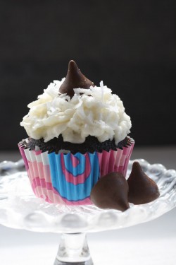 Coconut and chocolate cupcake