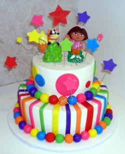 Colored Dora cake