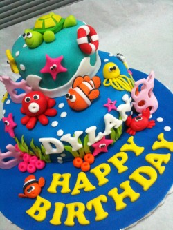 Sea themed birthday cake for Dylan